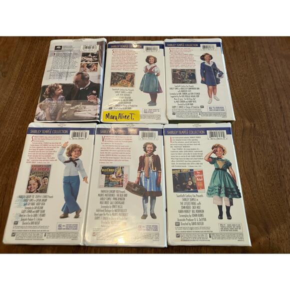 Shirley Temple VHS Lot Blue Bird Heidi, Rebecca, Rebel, Now Forever, Captain VTG - Picture 4 of 4